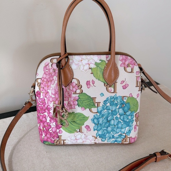 Dooney & Bourke Hydrangea Satchel and Crossbody Bag - Picture 2 of 11